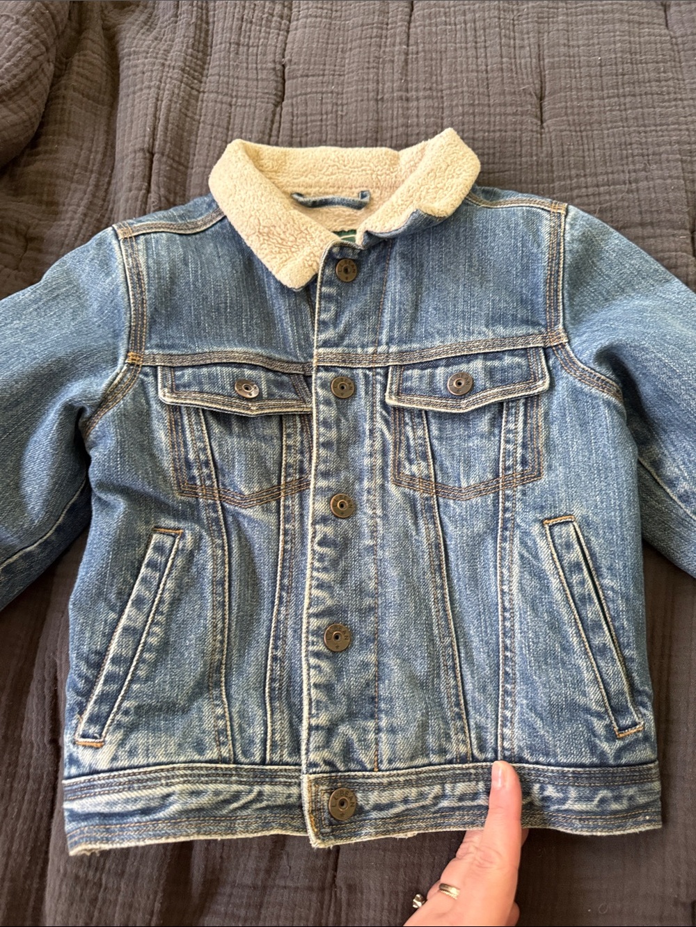 Vintage L.L bean kids denim lined jacket 5T/6